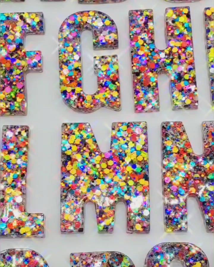 Rainbow Glitter Letters